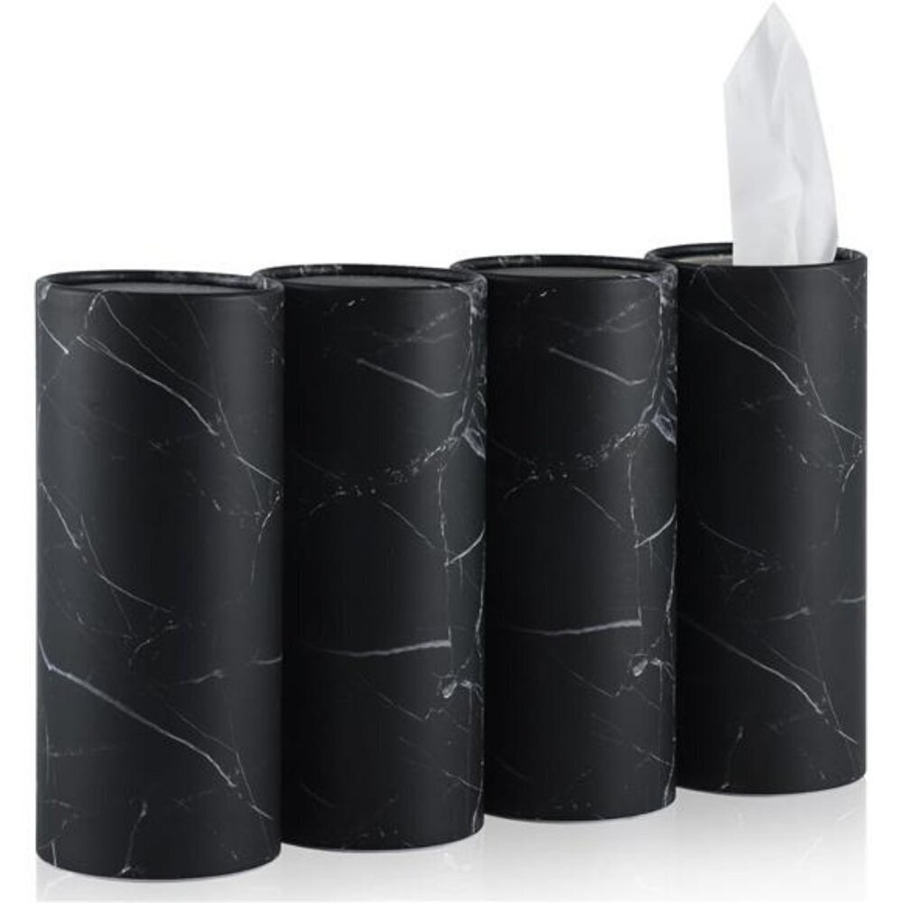 Car Cup Holder Tissue Pack Travel Kleenex 4 Pack Auto Essentials Black Portable